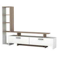 WOHNWAND Simal Weiß Cordoba - Beige/Silberfarben, Holzwerkstoff (168.2/120/29cm) - moebel17