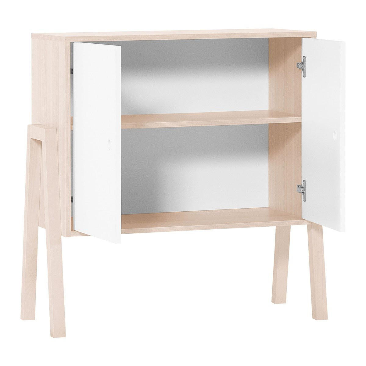 KOMMODE 2 Türen 1 Innenregal - SPOT - 87,5/40/90 cm - Braun, Holzwerkstoff (40/90/87.5cm) - Calicosy