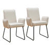 ESSZIMMERSTÜHLE 2ER-SET ALBA - Creme, Metall (62/92/52cm) - SVITA