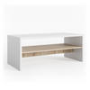 COUCHTISCH Weiß/Sonoma 99.6 x 39.8 cm - Weiß/Sonoma Eiche, Holzwerkstoff (39.8/99.6/40.1cm) - Vicco