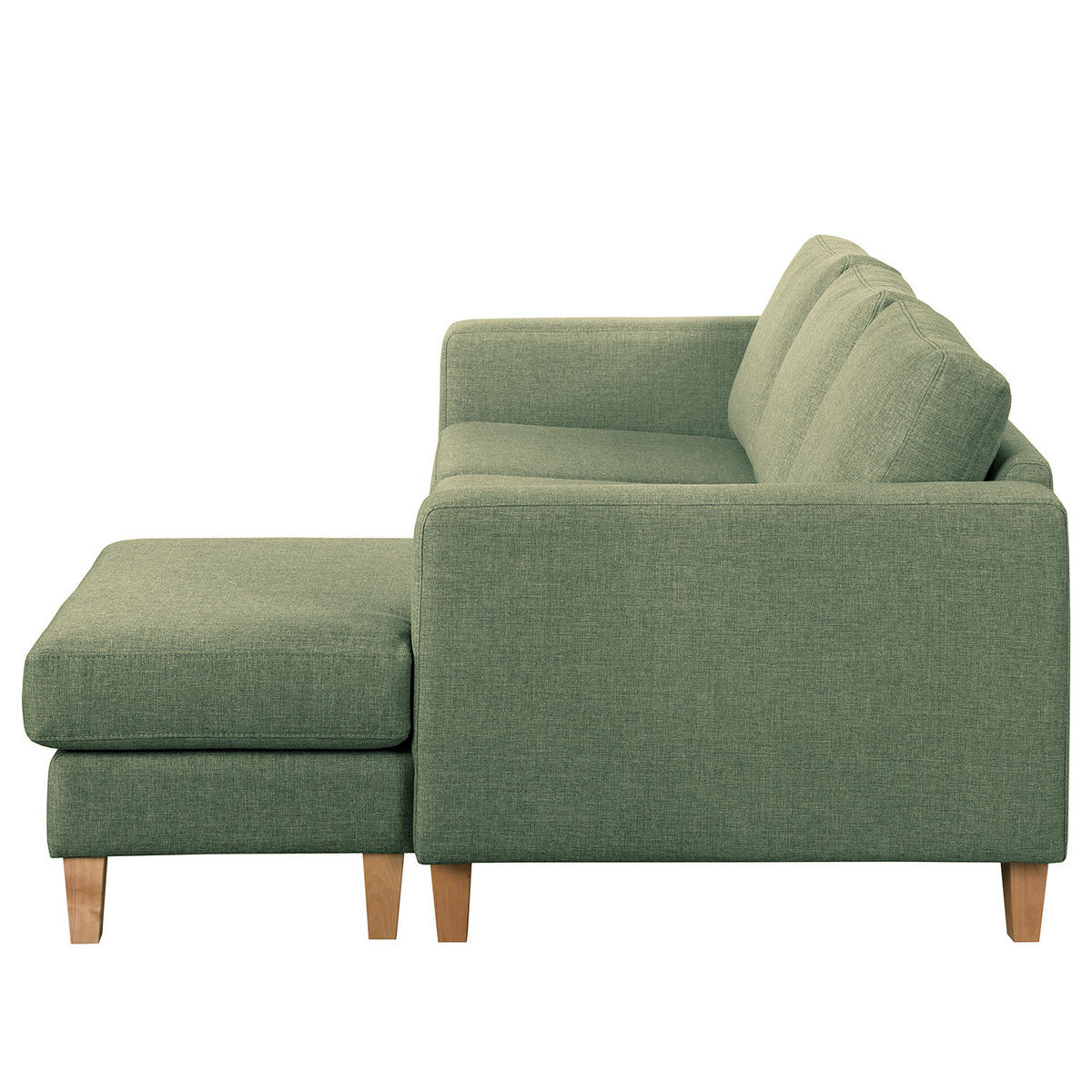 ECKSOFA 2-SITZER mit Longchair - Buchefarben/Pinienfarben, Holz/Buchenholz (214/140cm) - home24