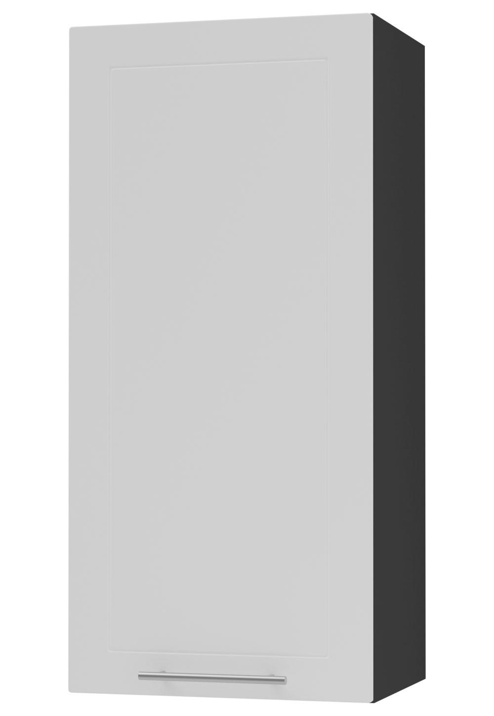 Feldmann-Wohnen Küchenhängeschrank Weiß, Schwarz 45x96x32.5 cm