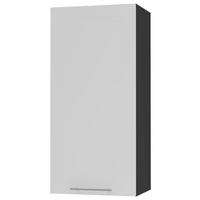 KÜCHENHÄNGESCHRANK Kvantum W4/45 Weiß Matt / Schwarz Matt 45 / 32,5 / 96cm - Schwarz/Weiß, Holz/Holzwerkstoff (45/96/32.5cm) - Feldmann-Wohnen