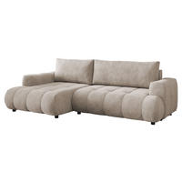 ECKSOFA Haiti, Seite: Links LC+2R - Schwarz/Mokka, Holz/Textil (276/156cm) - MIRJAN24