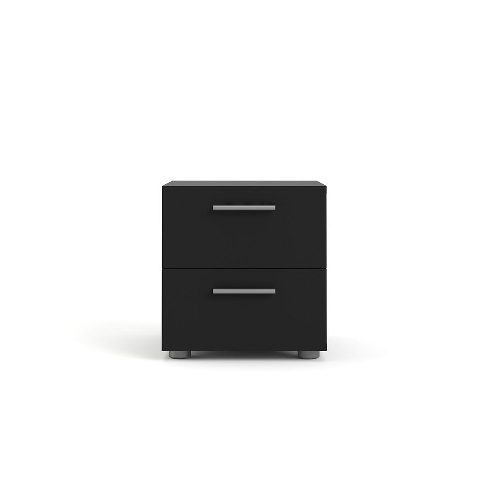 NACHTSCHRANK Schwarz - Schwarz, Holzwerkstoff (40/42/40cm) - ebuy24