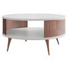 COUCHTISCH Roenni Ember - Bronzefarben/Weiß, Holzwerkstoff/Metall (75/75/44cm) - MIRJAN24