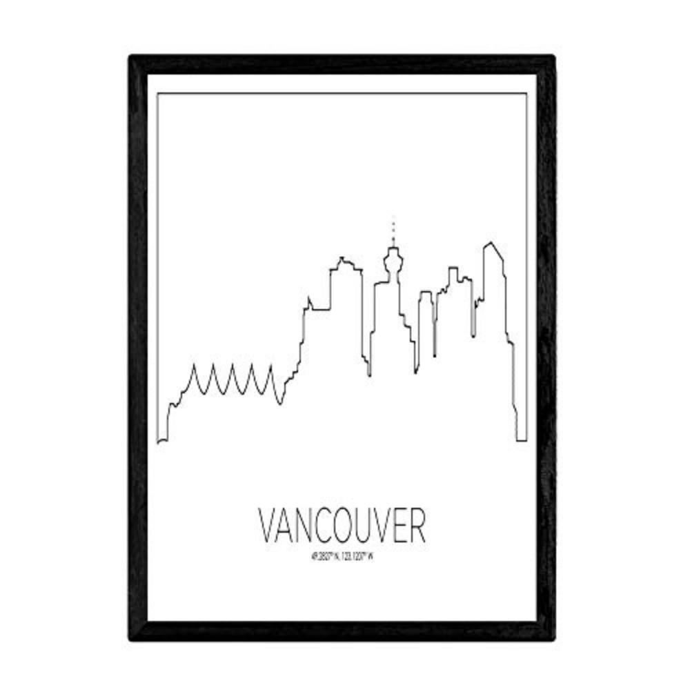POSTER Vancouver Skyline A3 Rahmenlos - Klar, Papier (29.7/5/42cm) - Nacnic