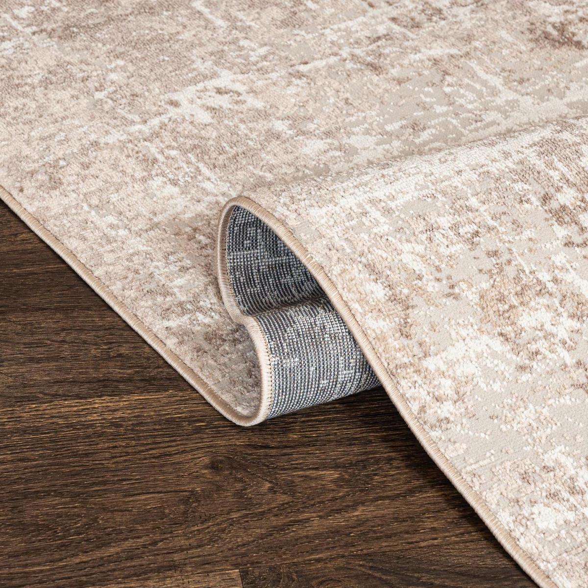 TEPPICH Beige Creme abstrakt - 140 x 200 cm - Beige/Multicolor, Textil (140/200cm) - Mazovia