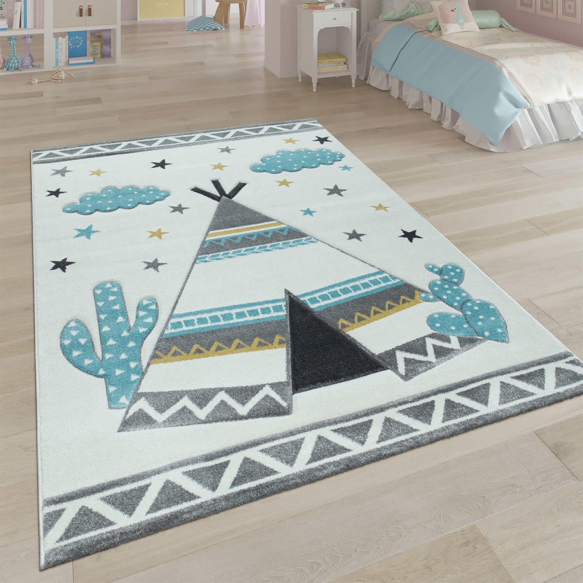 KINDERTEPPICH ELA 215 CREME 133S - Creme, Kunststoff (133/133cm) - Paco Home