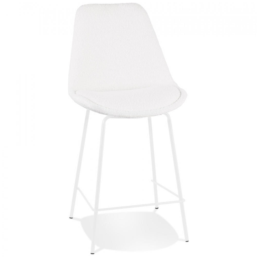 BARHOCKER Weiß 45x105x49cm - Weiß, Textil/Metall (45/105/49cm) - AlterEgo