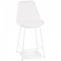 BARHOCKER Weiß 45x105x49cm - Weiß, Textil/Metall (45/105/49cm) - AlterEgo