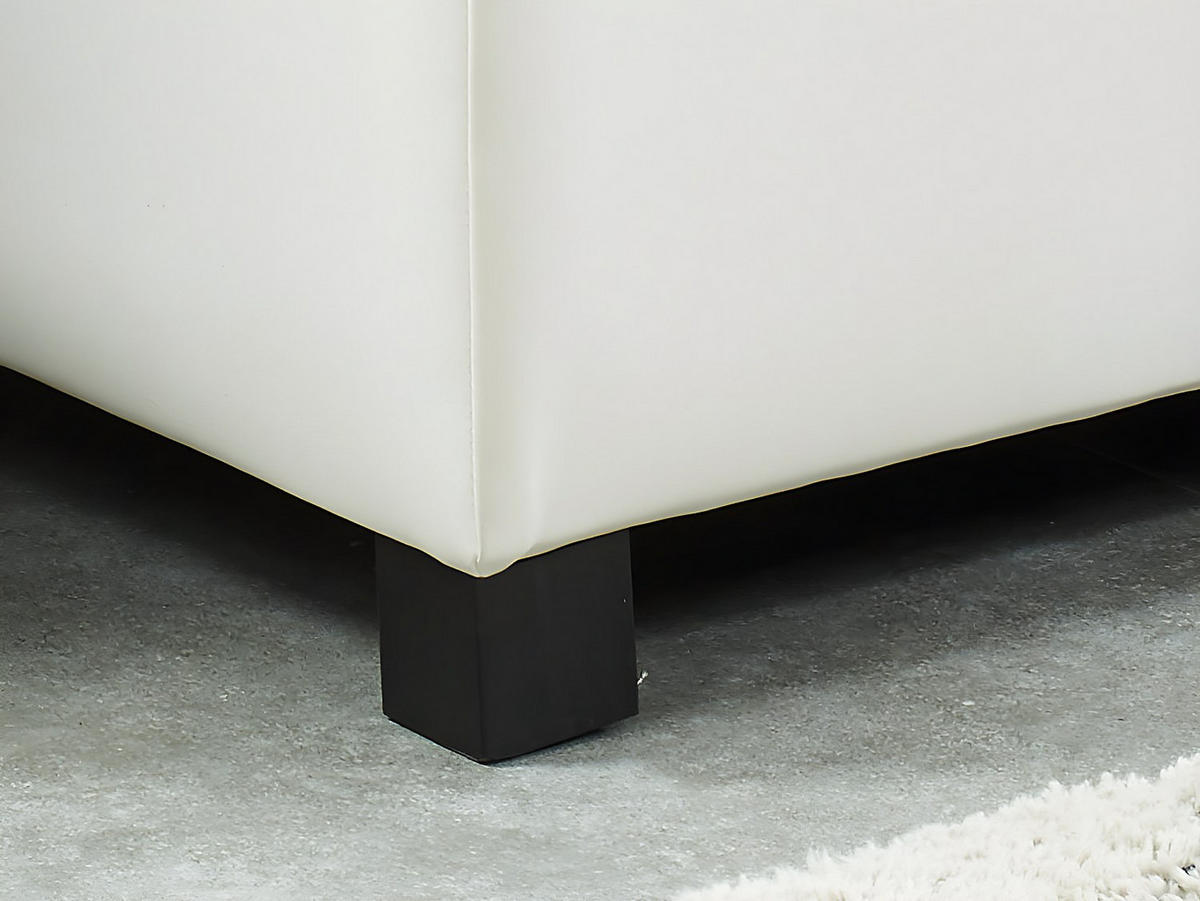 SITZBANK - 1 -Sitzer - Kunstleder - weiß - FILIPPO - Weiß, Leder (101/44/48cm) - Vente-Unique