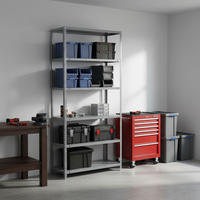 SCHRAUBREGAL PANDA TALL | HxBxT 200x80x30cm | 6 Fachböden | Fachlast 100kg | Verzinkt - Silberfarben, Metall (80/200/30cm) - PROREGAL