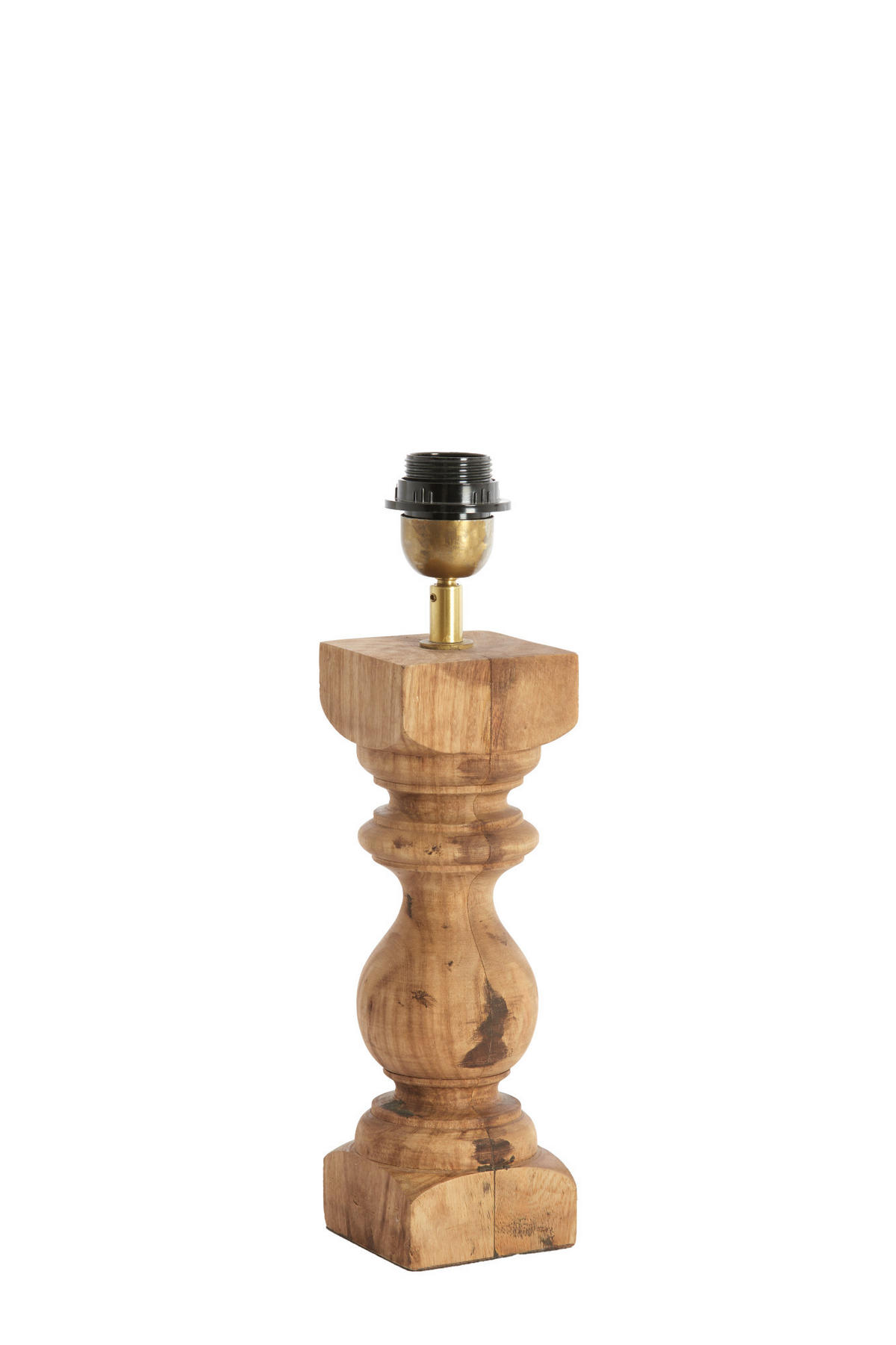 LAMPENFUSS Cumani Braun 9/9/36 cm - Dunkelbraun, Holz (9/9/36cm) - Light & Living