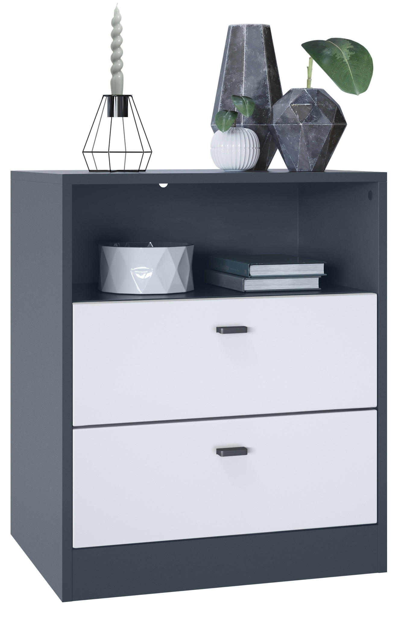 KOMMODE Pino Fronten in Weiß matt - Weiß, Holzwerkstoff (56/67.5/36cm) - Vladon