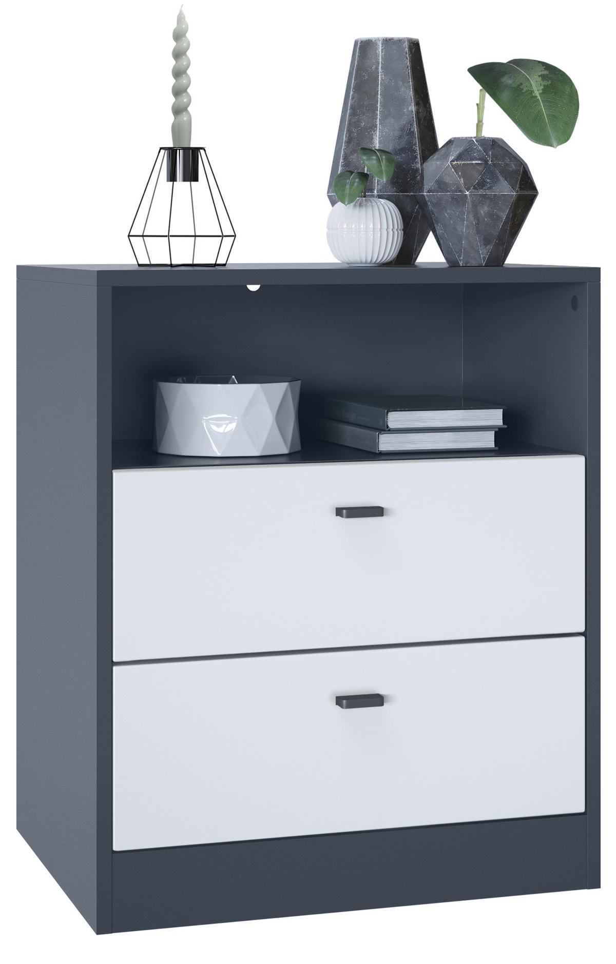 KOMMODE Pino Fronten in Weiß matt - Weiß, Holzwerkstoff (56/67.5/36cm) - Vladon