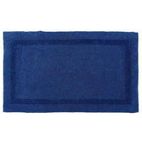 BADEMATTE 70/120 cm, 100% Baumwolle, wendbar - Dunkelblau, Textil (70/120cm) - Homescapes