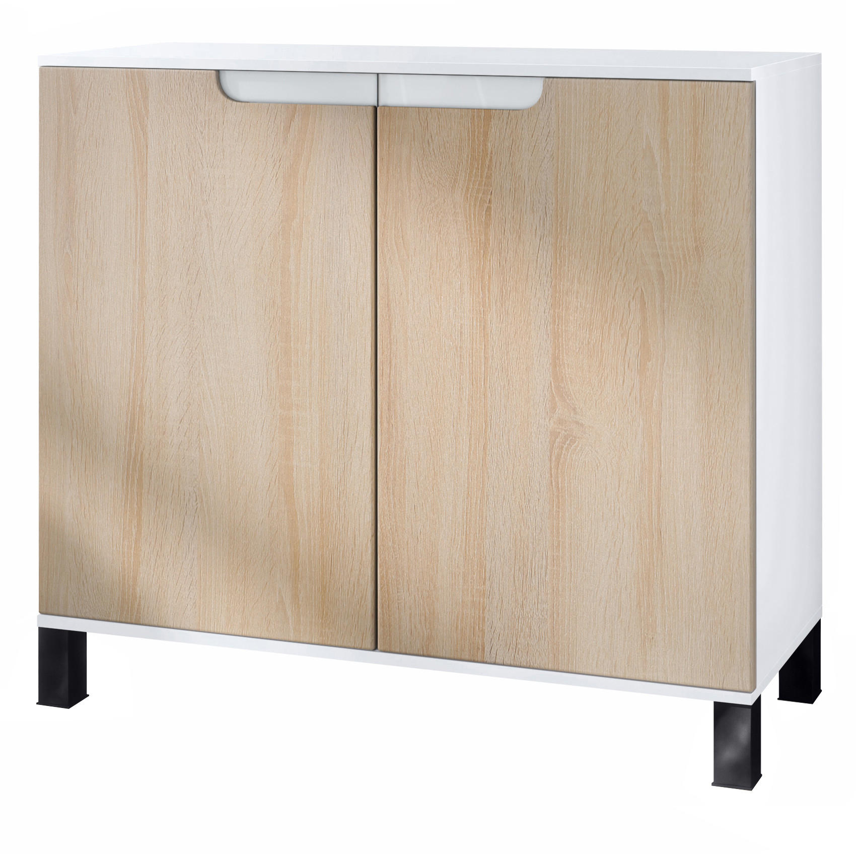 KOMMODE Sylt Eiche sägerau - Eiche San Remo, Holzwerkstoff (92.5/84.5/35cm) - Vladon