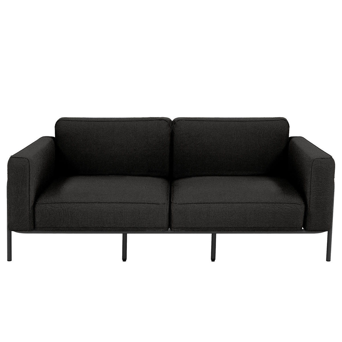 2-SITZER OUTDOOR-SOFA - Schwarz, Textil/Metall (182/76/88cm) - home24