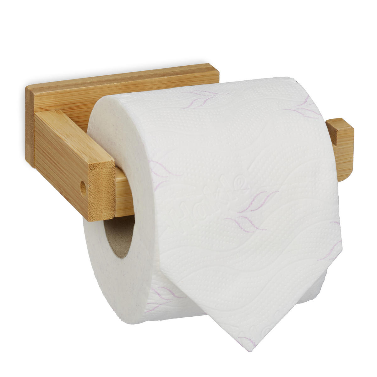 TOILETTENPAPIERHALTER - Hellbraun, Holz (14/4/9cm) - Relaxdays