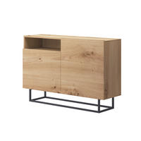 SIDEBOARD Enjoy Artisan Eiche 120 / 37 / 80cm - Eichefarben/Schwarz, Holz/Holzwerkstoff (120/80/37cm) - Feldmann-Wohnen