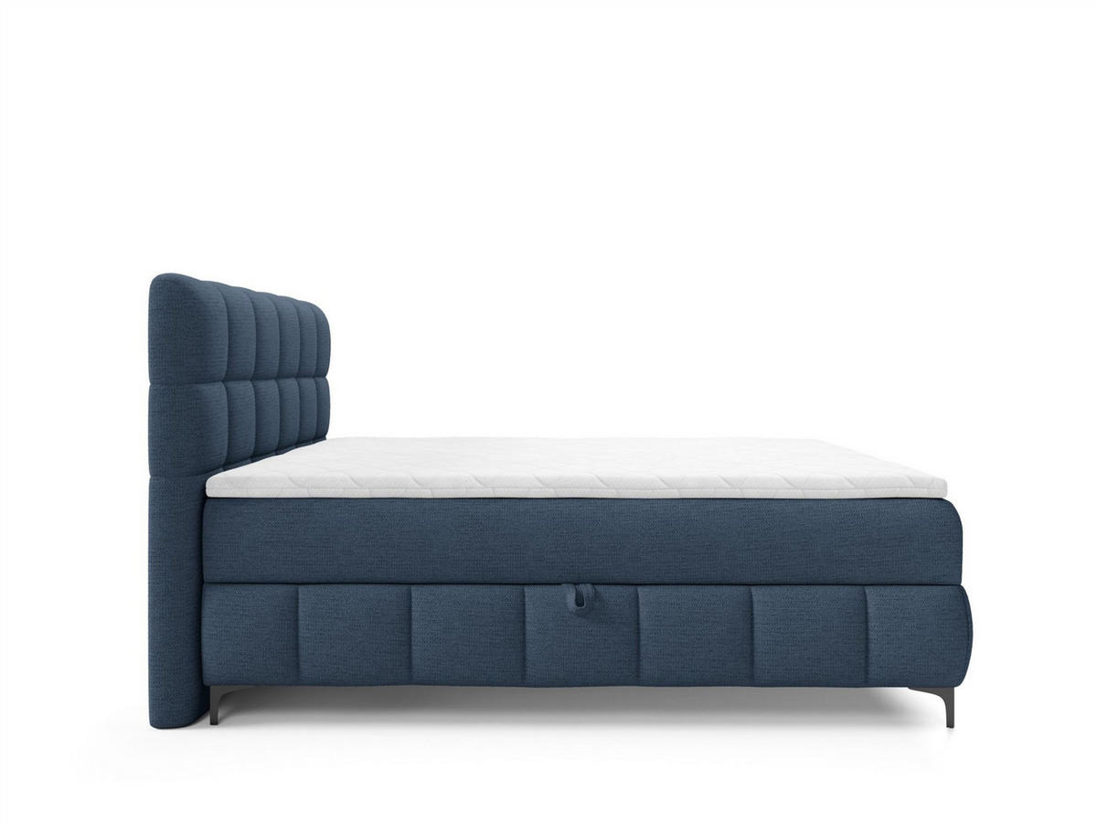 BOXBETT Sophie In Aragon - Dunkelblau, Holzwerkstoff/Textil (140/200cm) - Fun Möbel