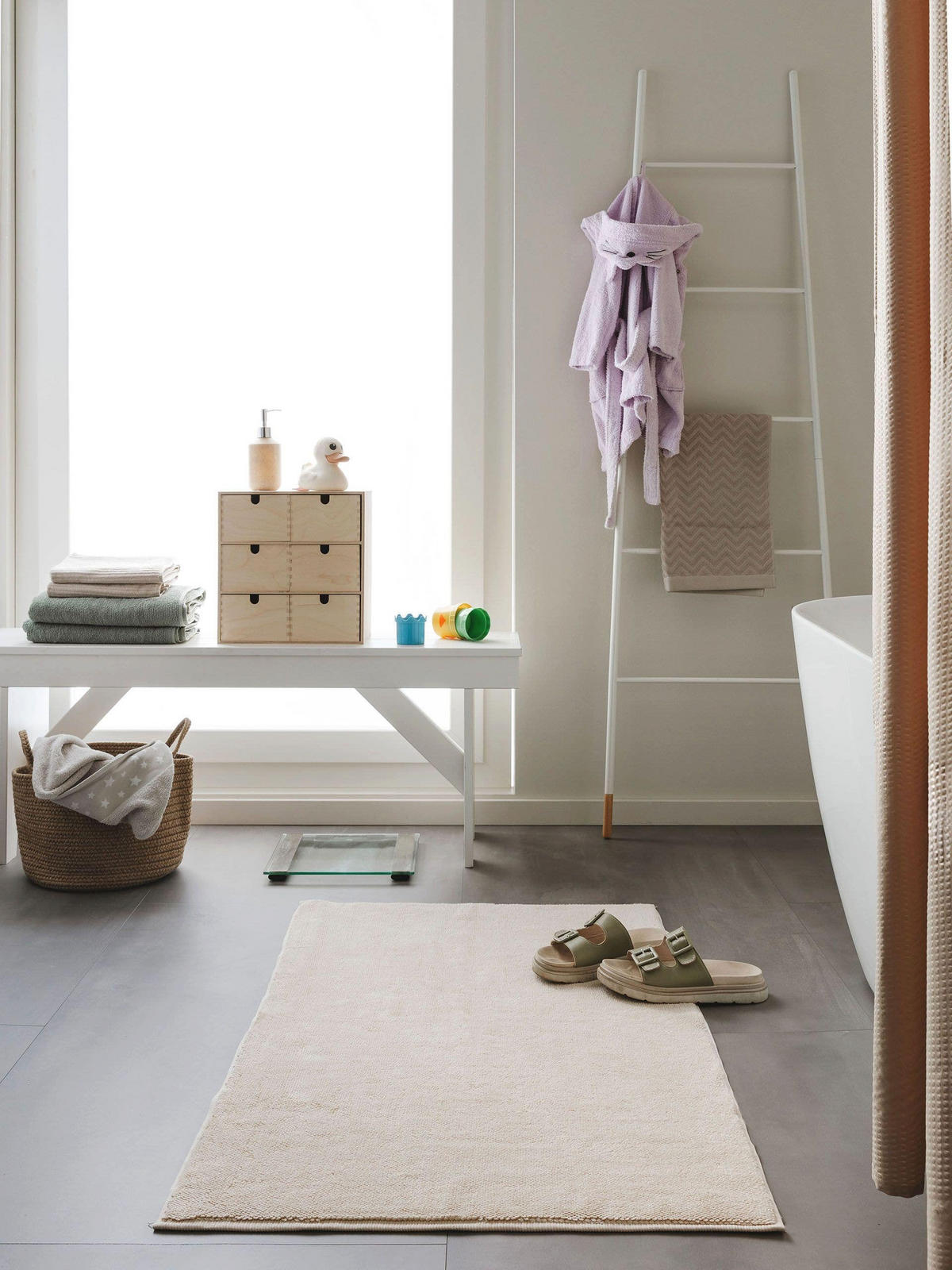BADEMATTE Ole Beige 50x80 cm - Beige, Textil (50/80cm) - benuta Nest