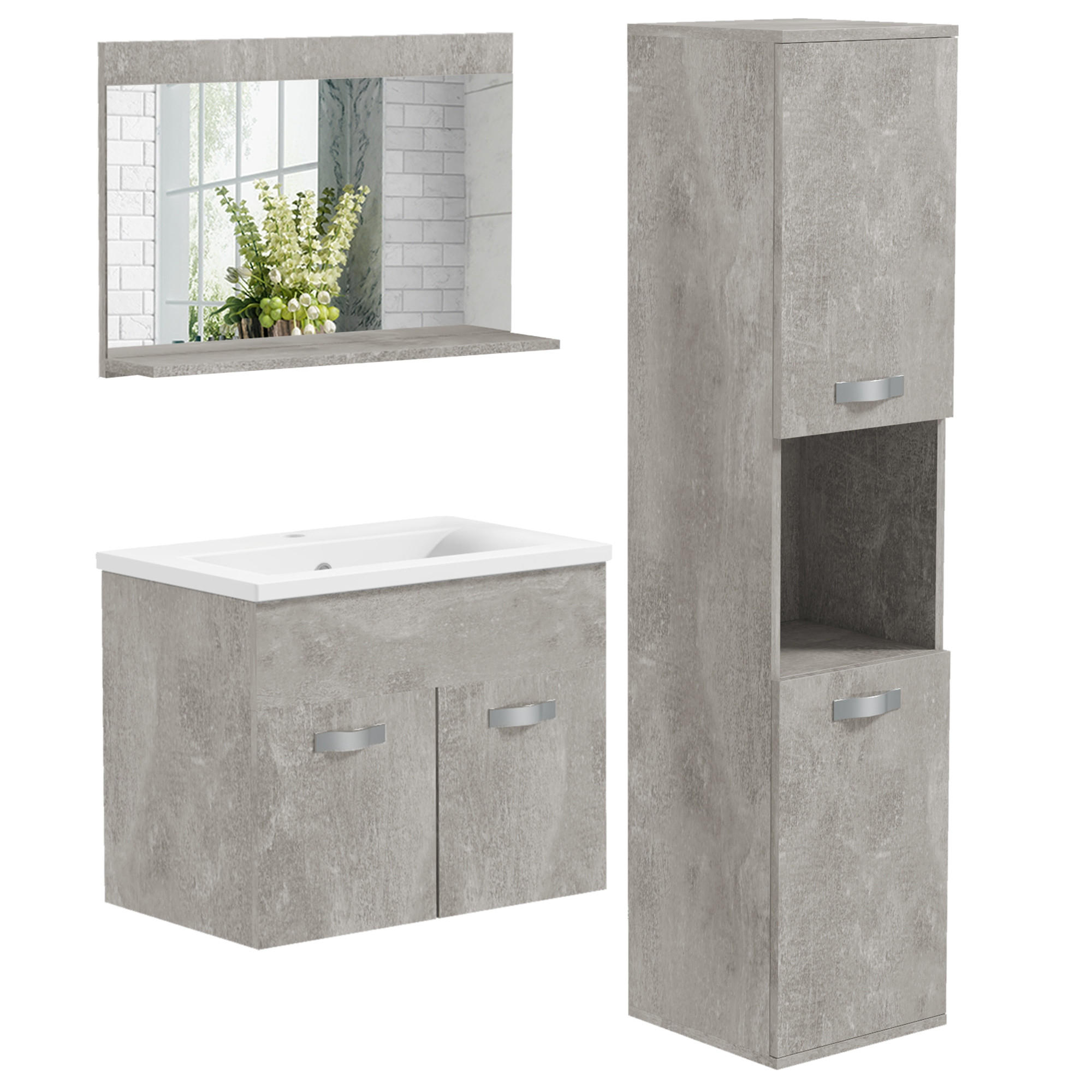 ComfortXL Badezimmer Grau 30x131.5x30 cm