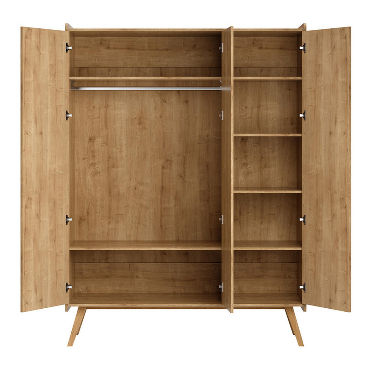 SKŘÍŇ 3DVEŘOVÁ Vintage Dřevo - hnědá, kompozitní dřevo (148.9/200/5cm) - Petits-meubles