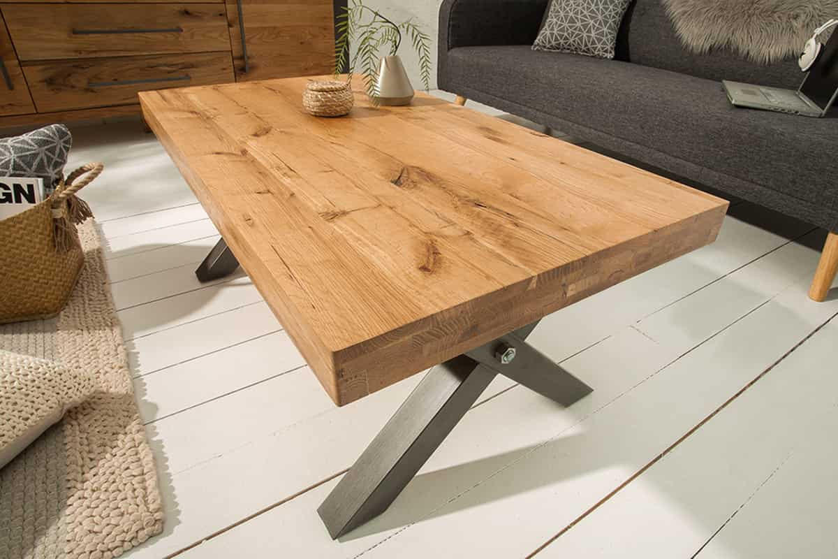 COUCHTISCH THOR Eiche Natur 110 cm - Braun, Holz/Metall (60/110/45cm) - riess-ambiente