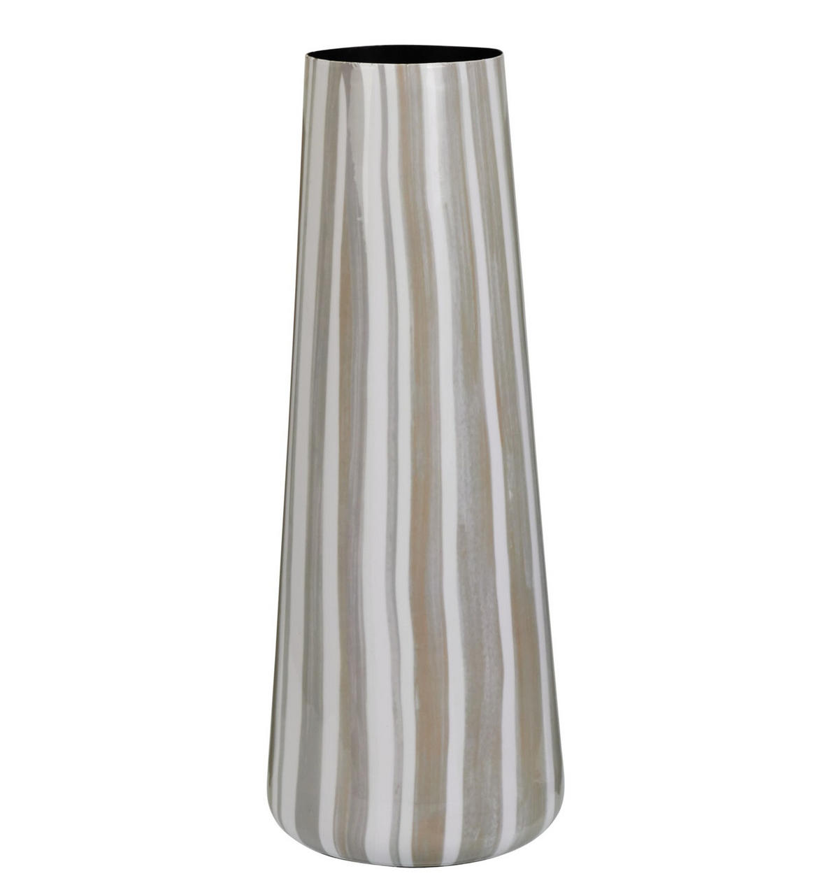 VASE Paski Beige 15/15/40 cm Eisen - Beige, Metall (40cm) - Mondex