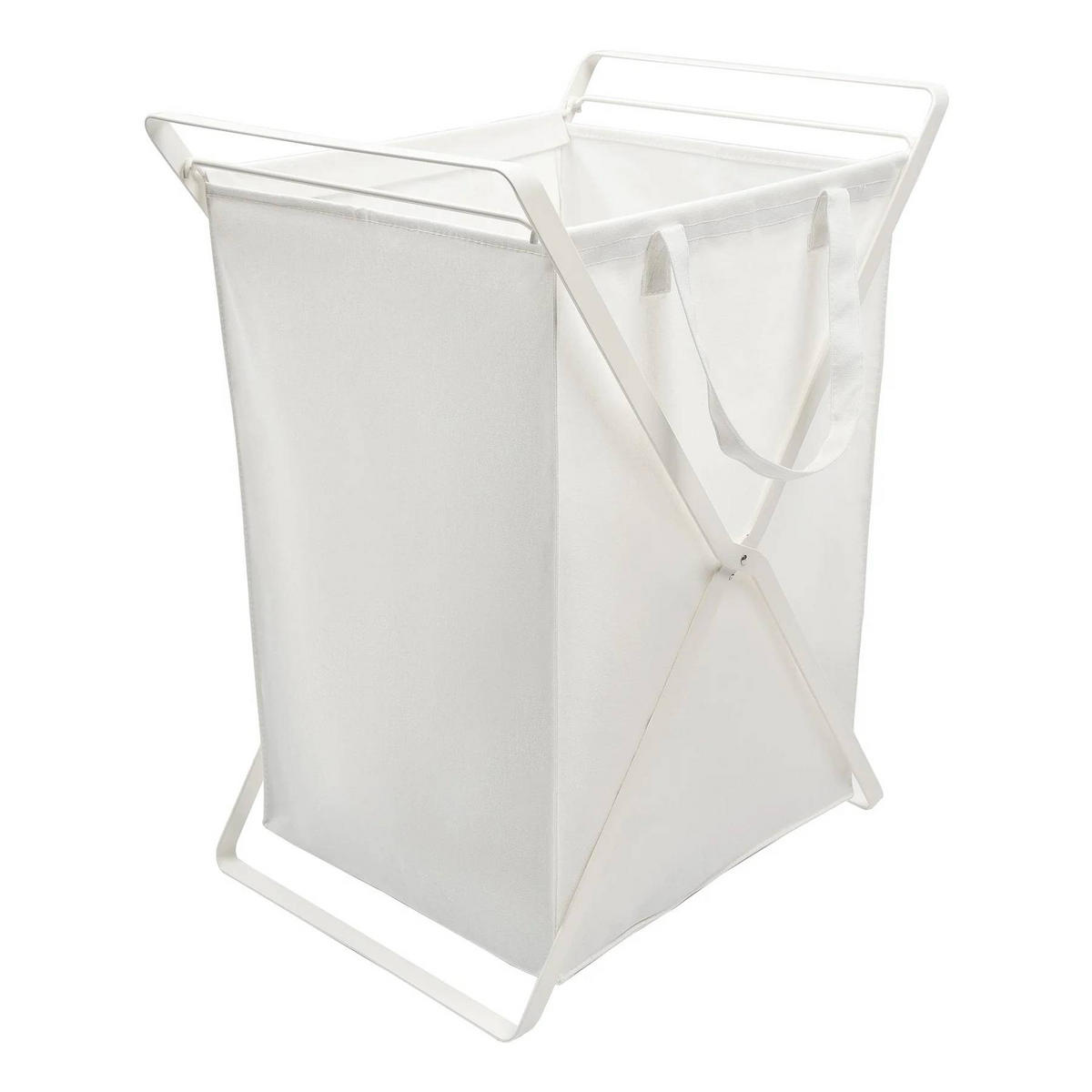 WÄSCHESAMMLER Tower weiß 37/49/64 cm - Weiß, Metall (49/64/37cm) - Yamazaki