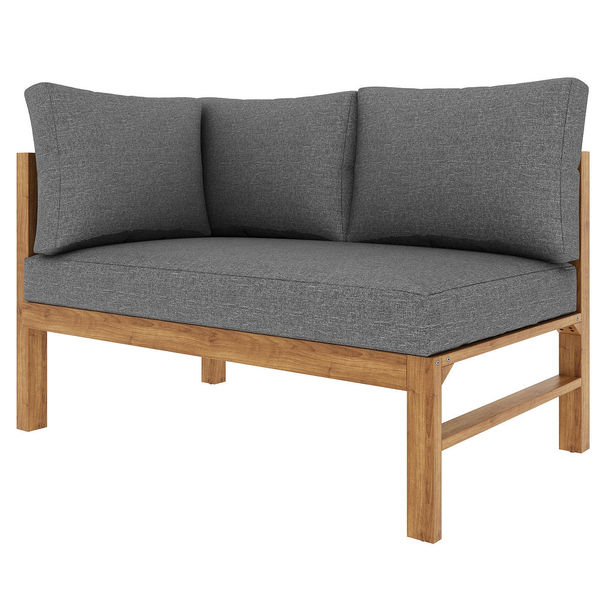 MODULARES Garten Lounge Set 227×175×67 cm Akazienholz, grau - Grau, Holz