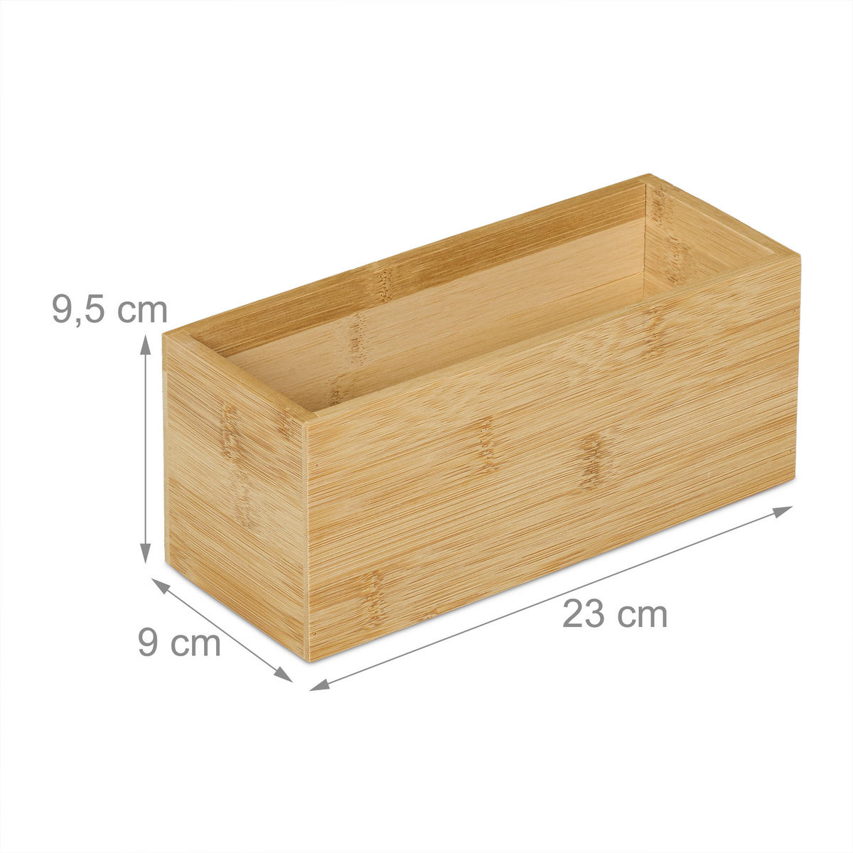 2XAUFBEWAHRUNGSBOX - Hellbraun, Holz/Holzwerkstoff (23/9.5/9cm) - Relaxdays