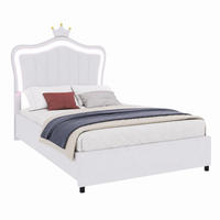 POLSTERBETT mit LED und Stauraum 90x200 cm Kunstleder White - Weiß, Metall (90/200cm) - Meubliv