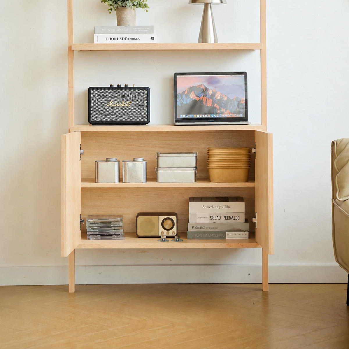 REGAL Kiefernholz Braun 3 Ebenen 2 Fächer - Braun, Holz (79/182.5/34cm) - Nordlys