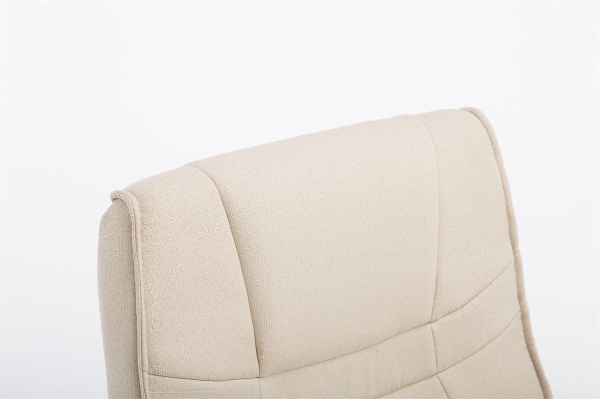 BESUCHERSTUHL Delhi Stoff Creme Konferenzstuhl Bürostuhl - Creme, Textil (60/104/67cm) - DELUKE