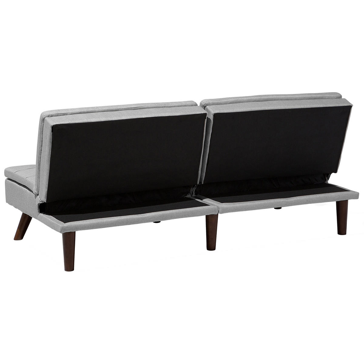 3-SITZER-SCHLAFSOFA Polsterbezug Hellgrau Ronne - Hellgrau, Textil (180/76/95cm) - Beliani