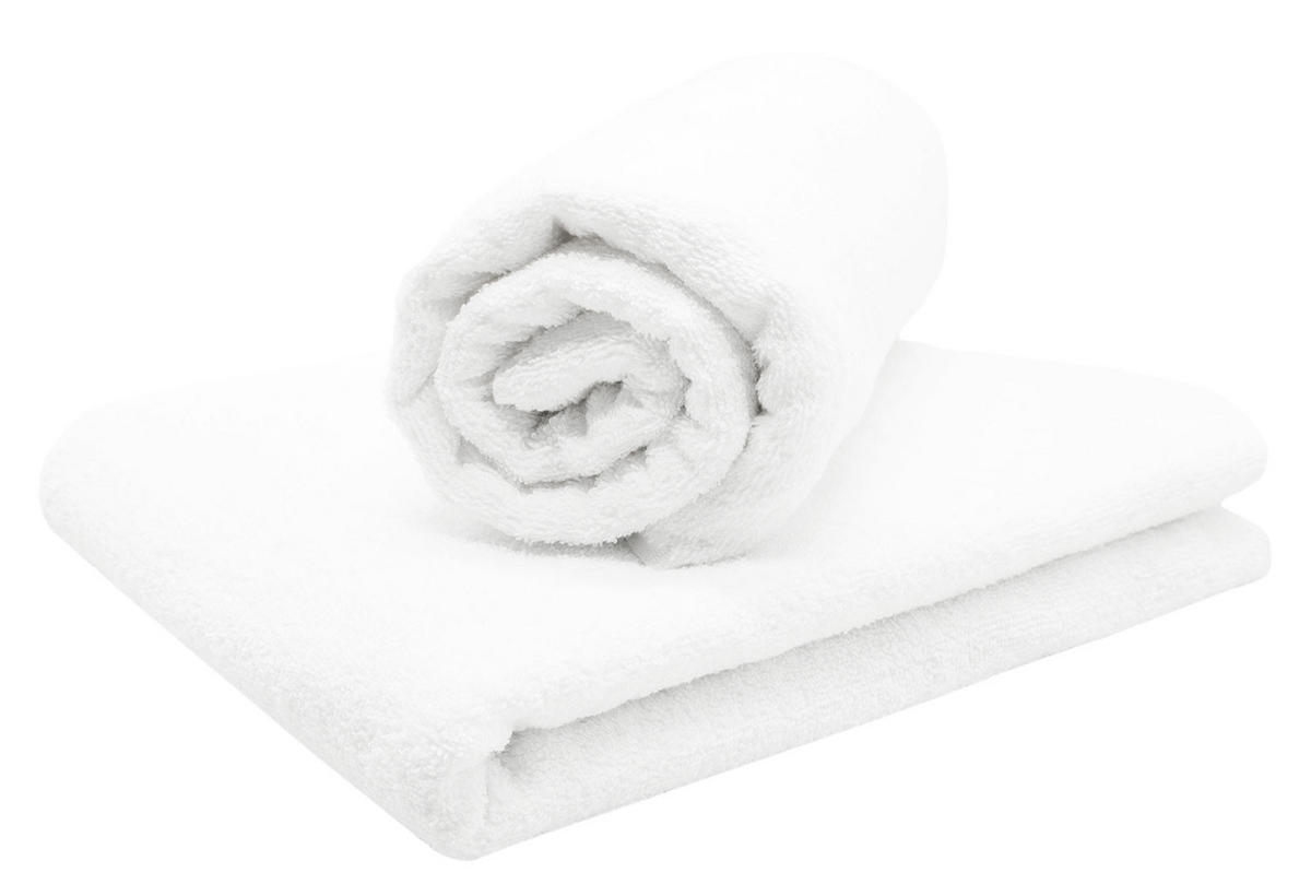 SAUNATUCH, 2er-Set, 70x180 cm, 80% Baumwolle, 20% Polyester, Weiß - Weiß, Naturmaterialien (70/180cm) - Zollner