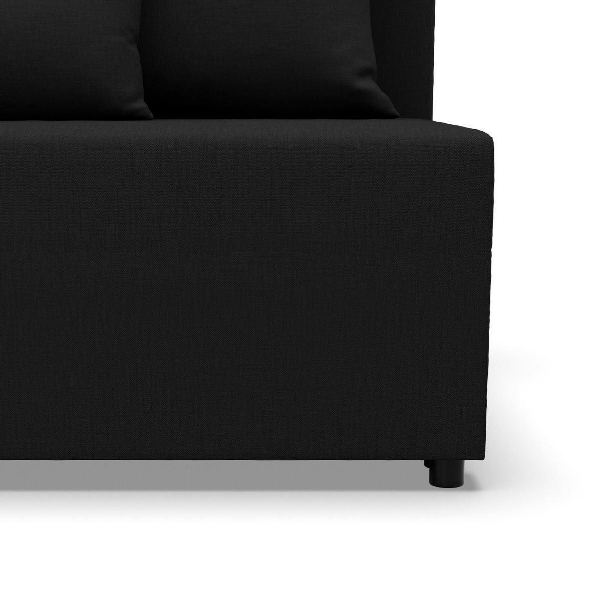 SOFA 3-SITZER MIT SCHLAFFUNKTION FERMO Schwarz - Schwarz, Textil (92/95/191cm) - Mebligo