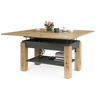 COUCHTISCH rechteckig Eiche Artisan - Anthrazit ausziehbar höhenverstellbar - Anthrazit/Eiche Artisan, Holzwerkstoff (65/130/60cm) - designimpex