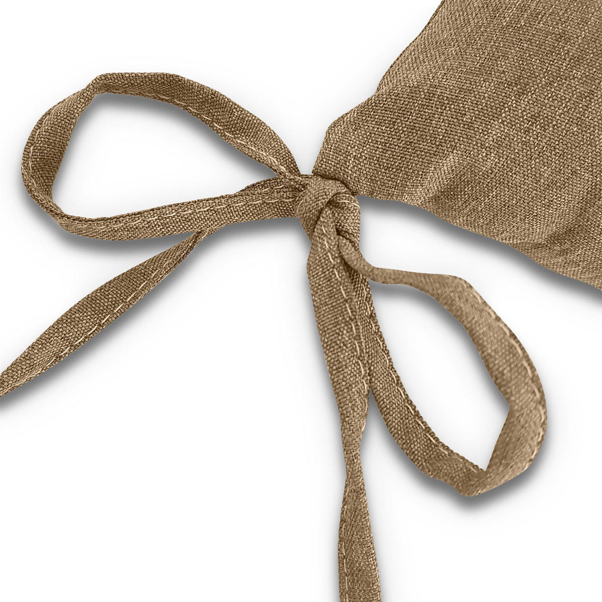 SITZKISSEN 2er Set 16-Punkt beige 40/40 cm mit Steppung und Halte-Bändern - Beige, Textil (40/40/4cm) - wometo
