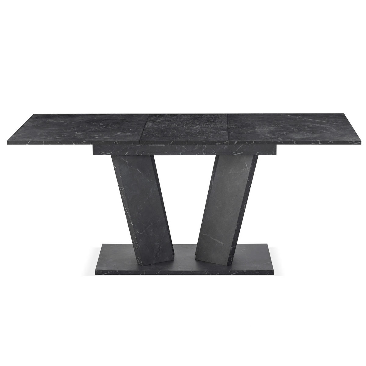 ESSTISCH WILLEM 120-160/80/76 cm - Anthrazit, Holzwerkstoff (80/120/76cm) - B&D Home