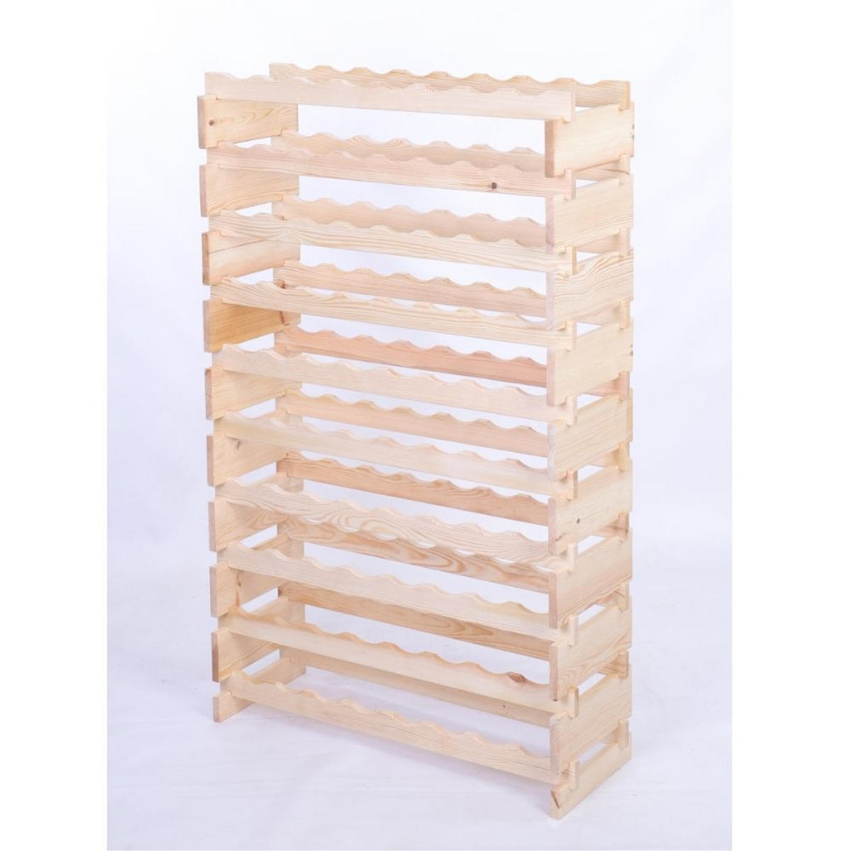 WEINREGAL VINOTECA FLEX PRO HxBxT 135x84x28cm 80 Flaschen auf 10 Ebenen Natur unbehandelt - Naturfarben, Holz (84/135/28cm) - PROREGAL