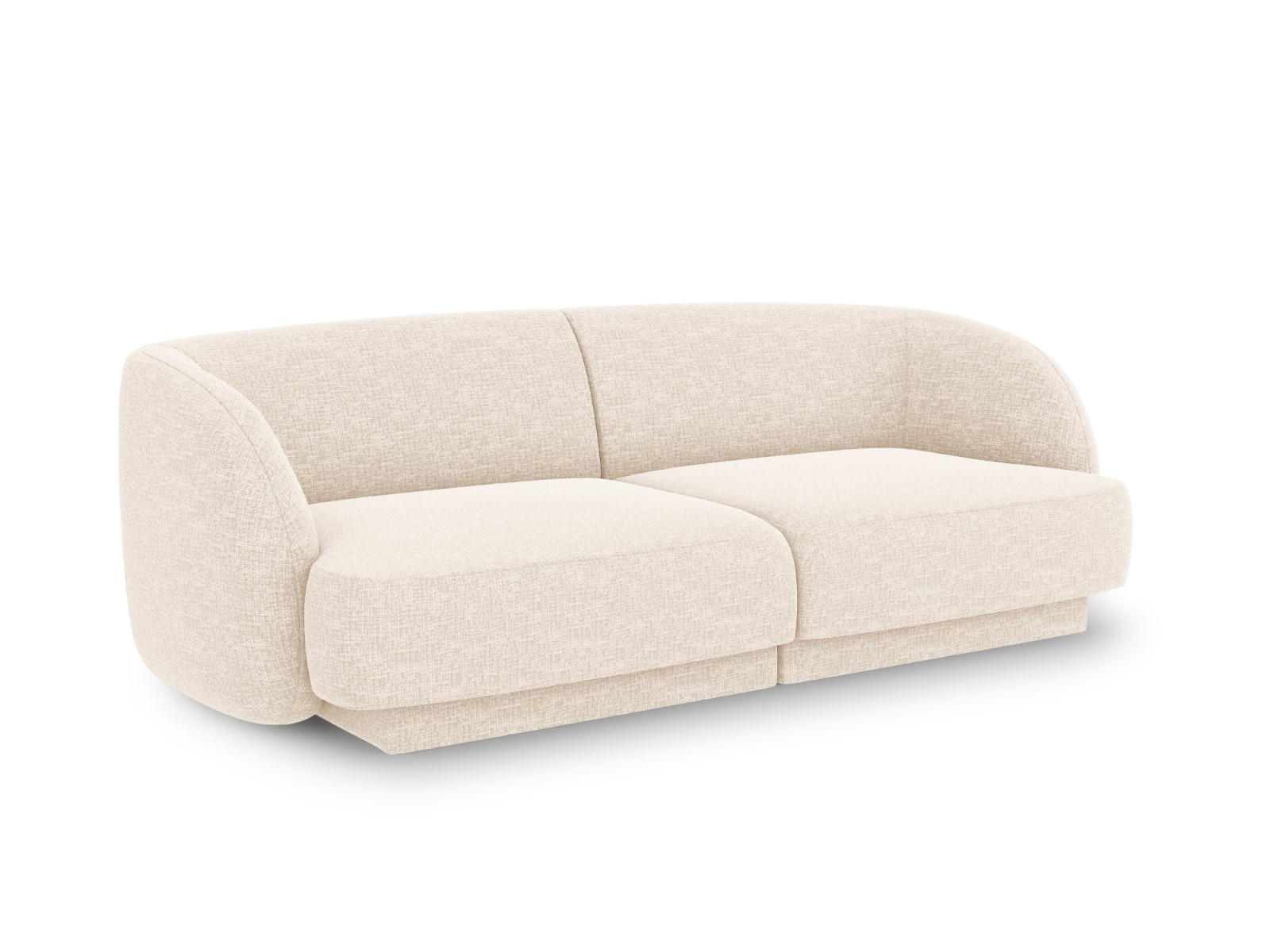 SOFA Miley aus Chenille-Stoff leichtes beige 2 Sitzplätze - Creme, Textil (90/70/180cm) - Micadoni