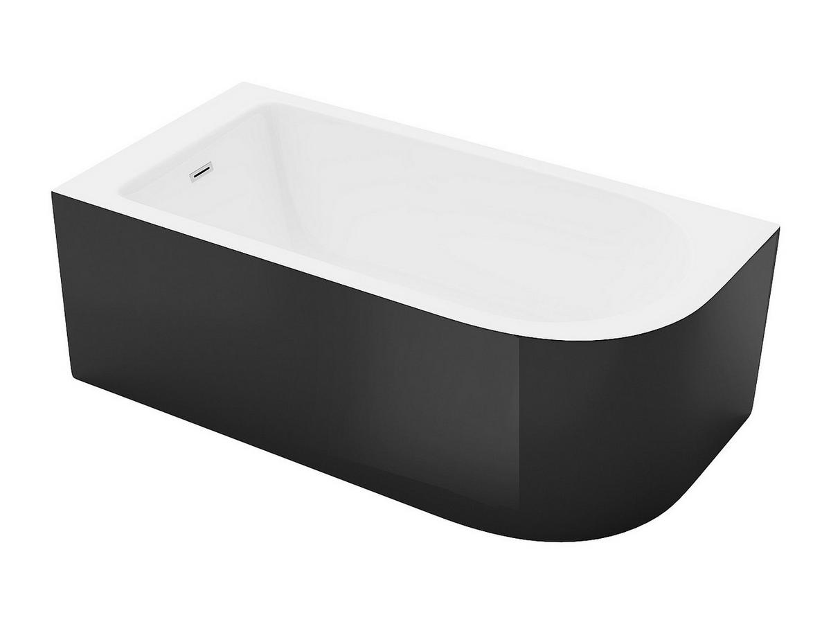 BADEWANNE (Standard) - 1 Person - acryl - schwarz Anika - Schwarz, Kunststoff (150/58/75cm) - Vente-Unique