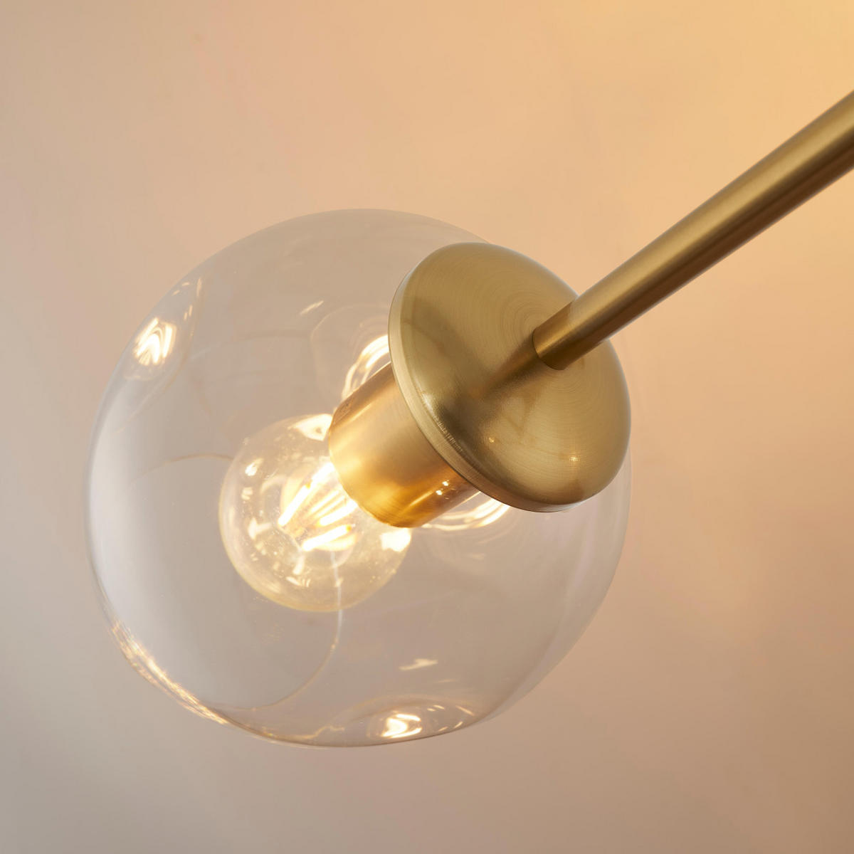 KRONLEUCHTER Ofélia, Transparent und goldfarben, 150cm - Transparent, Glas (150/150/50cm) - KOSILUM