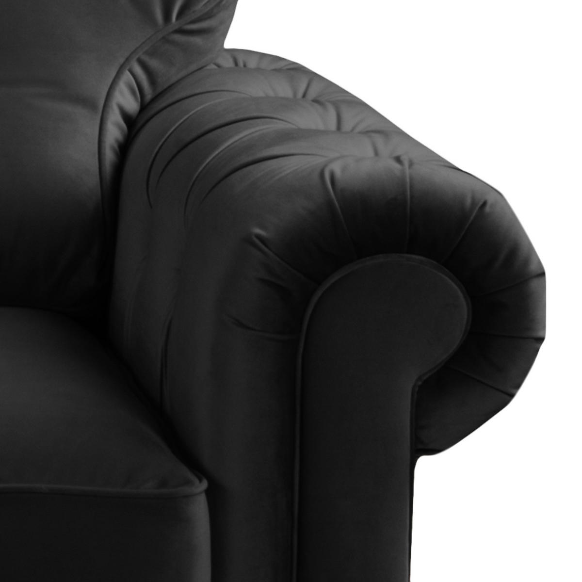 ECKSOFA mit Longchair - Samt - Anthrazit, Holz/Textil (302/166cm) - home24