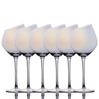 WEIN GLAS SET moderne Kante Regenbogen Schimmer 470 ml (6er-Set) - Transparent, Glas (0.47L) - Intirilife