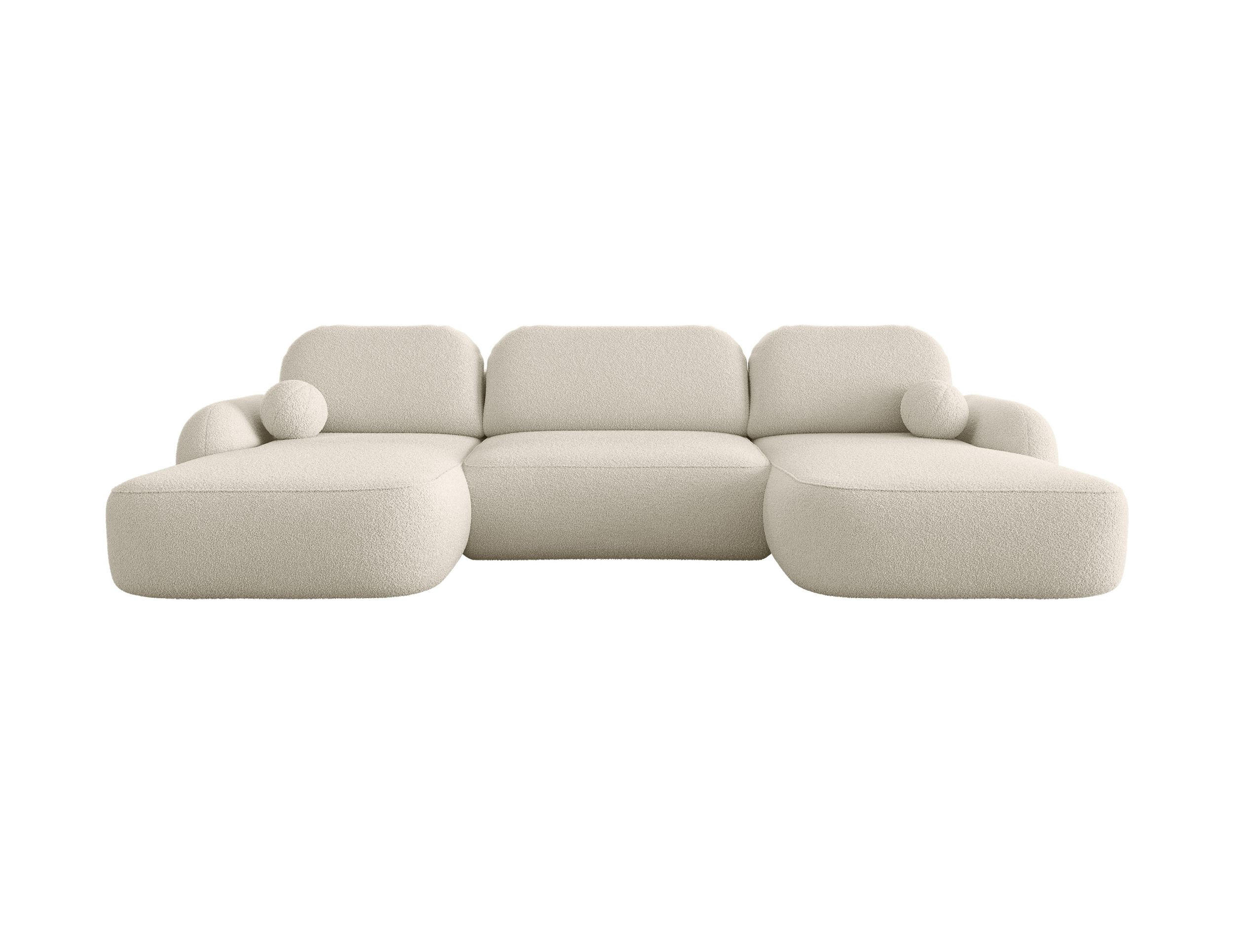 WOHNLANDSCHAFT MOLLY U TERRA FROTTE 01 mit Schlaffunktion - Beige, Textil (366/94/175cm) - Bedante